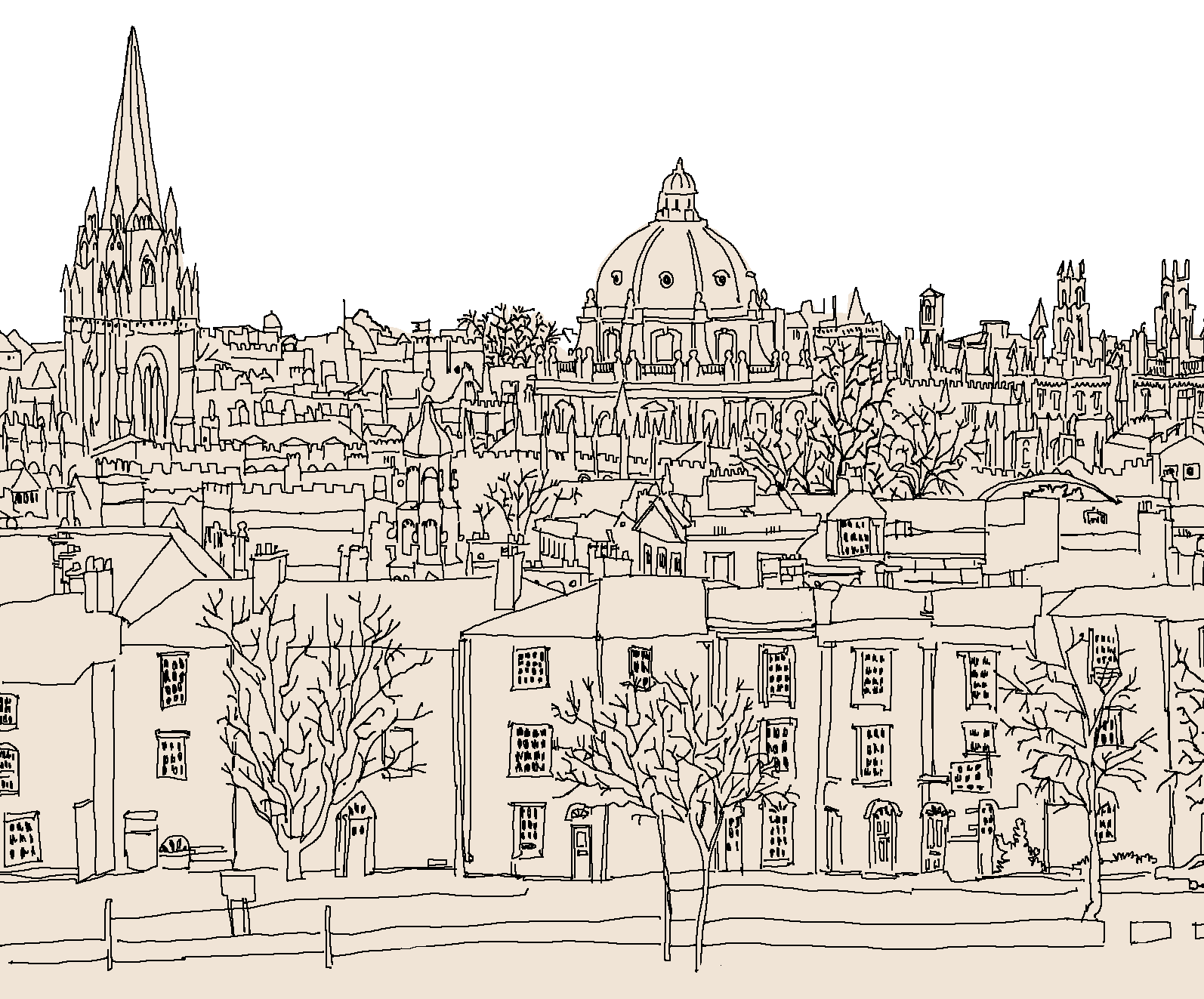 Oxford Skyline Illustration
